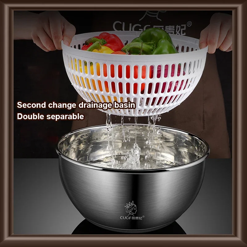 Salad Spinner Food Strainers Salad Making Tool Multifunctional Vegetable Washer Vegetable Dryer Centrifuge Kitchen Tools