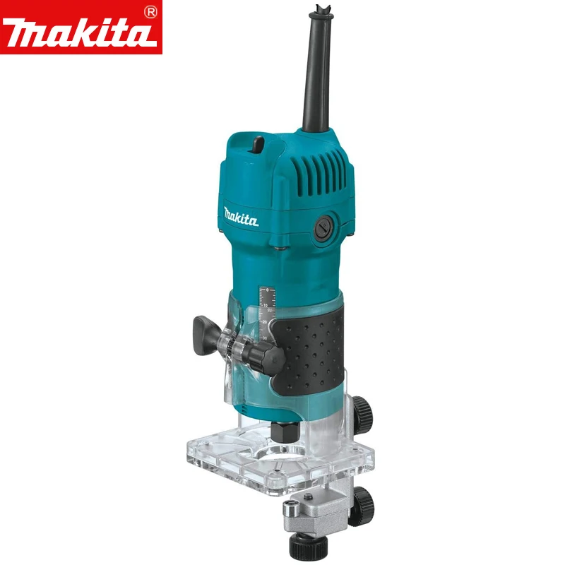 Makita 3709 1/4" Fixed Base Woodworking Laminate Trimmer Speed Regulating Furniture Engraving Slotting Milling Cutter Machine