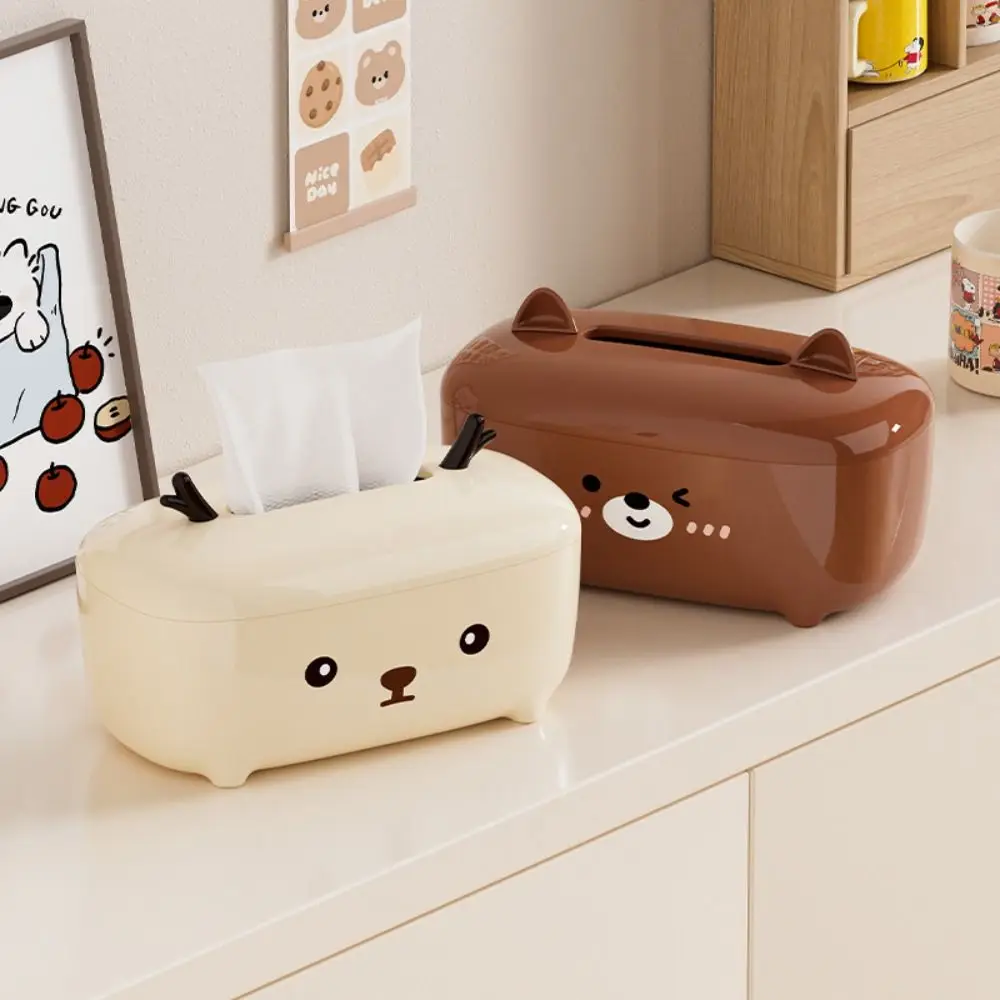 Cartoon Animal Shape Cute Tissue Box Decorative Thickened Paper Towel Holder Smooth Space Saving Facial Tissue Dispenser
