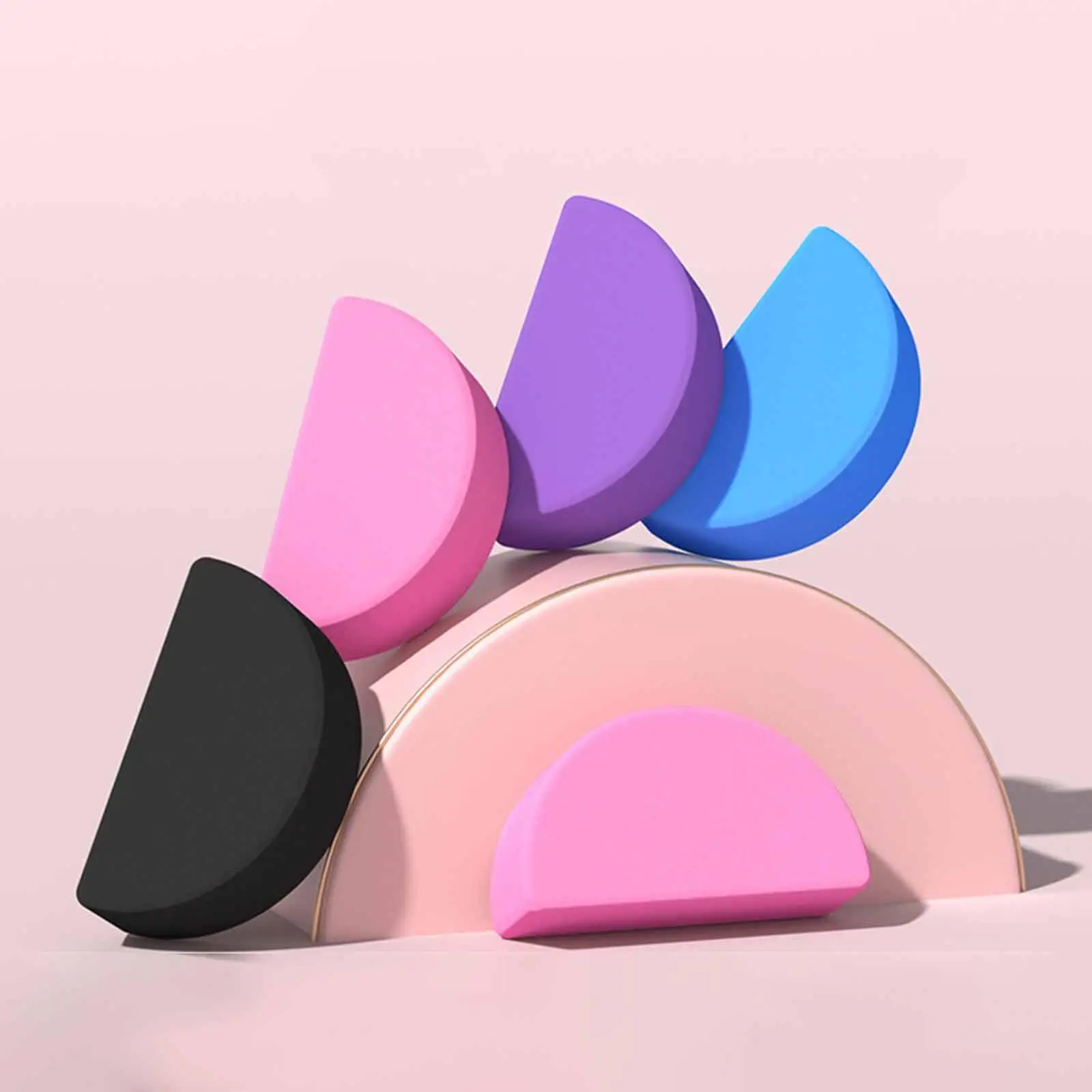 Half Moon Anti-Slip Yoga Block for Stretching and Core Training