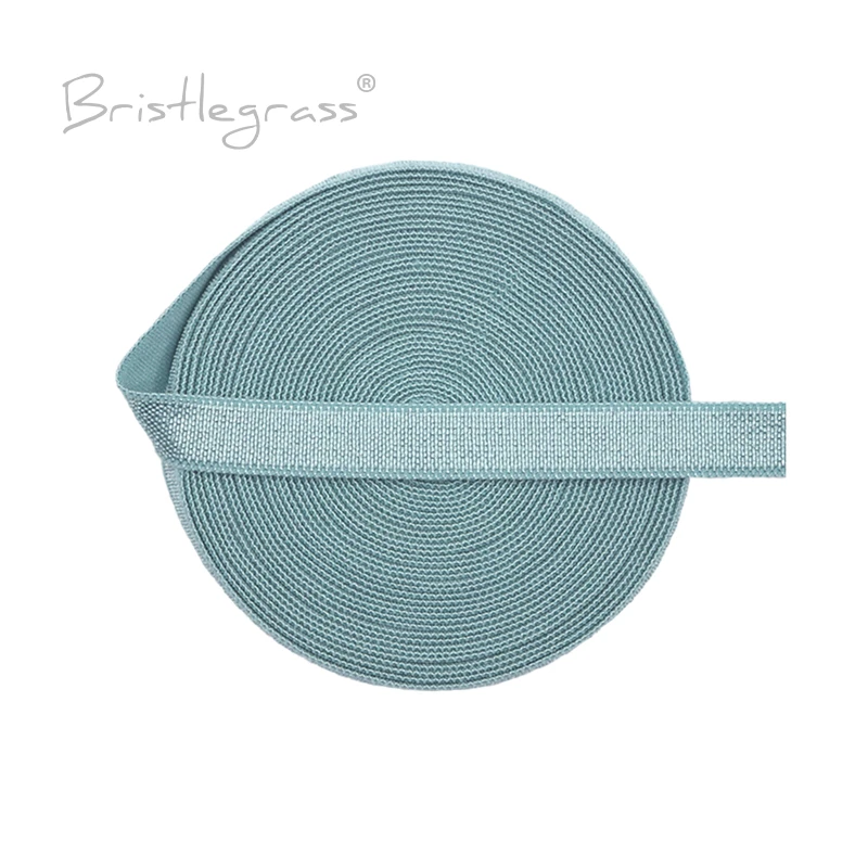 BRISTLEGRASS Großhandel 50 Yard 3/8 "10mm Glänzende Nicht-foldover Gummi Spandex Satin Bands Stirnband Bh Lingerie Gurt nähen Trim – Detail 33