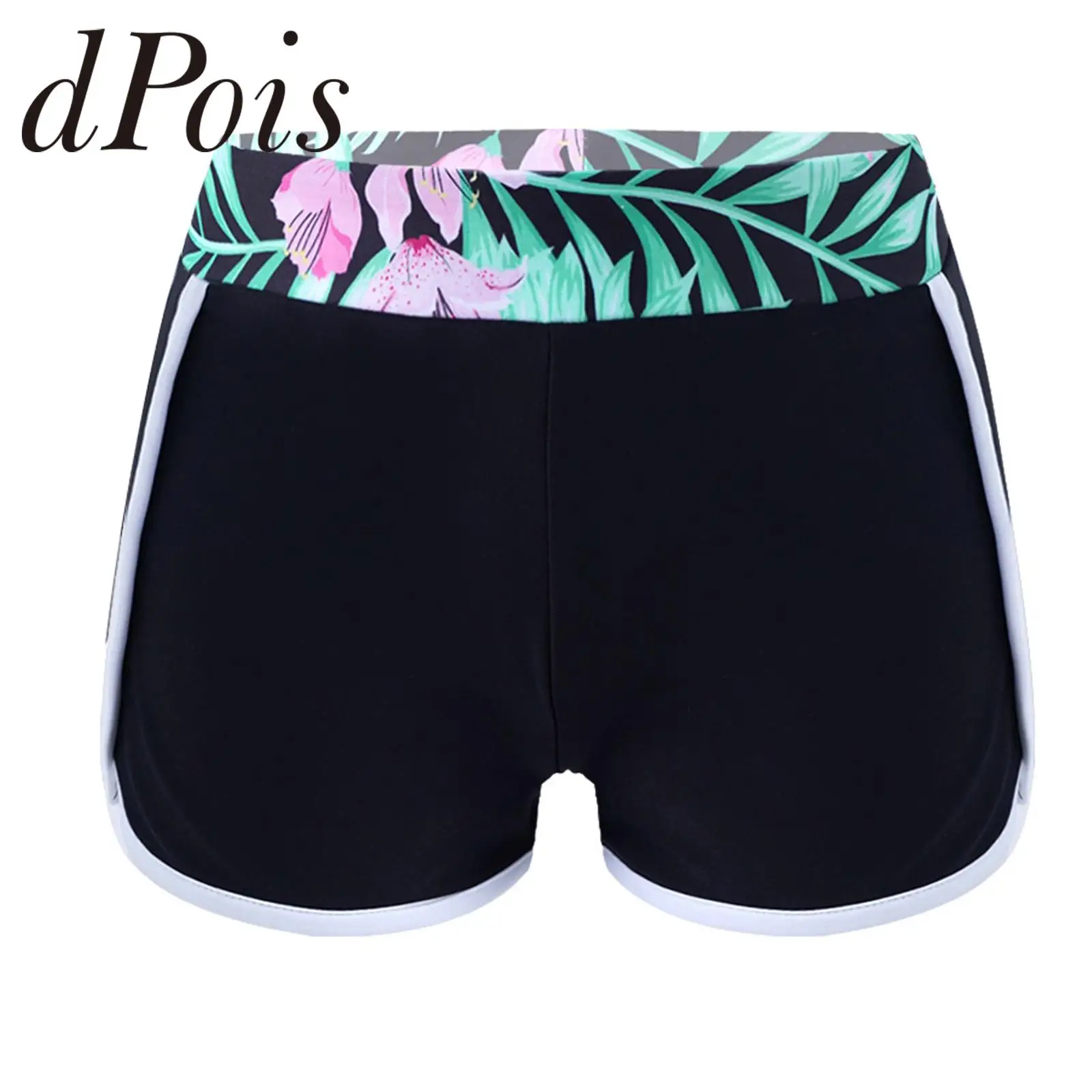 Children's Swimming Shorts Kids Girls Printed Swim Trunks Elastic Waistband Shorts for Beach Pool Bathing Bottoms Short Pants