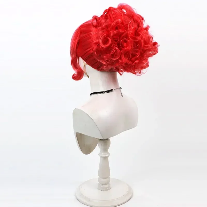 Movie Beetlejuice Miss Argentina Cosplay Wig Red Curly Heat