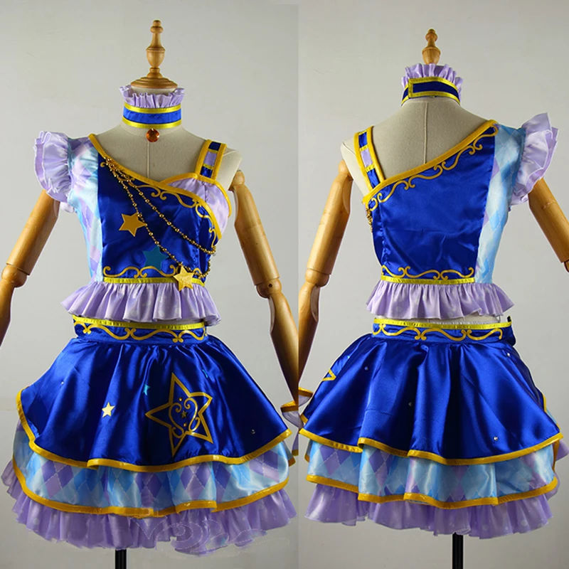 

The Anime Aikatsu stars! cos Sakuraba Rora Cosplay School Idol stage uniform Cake Dress Female stage costume suit