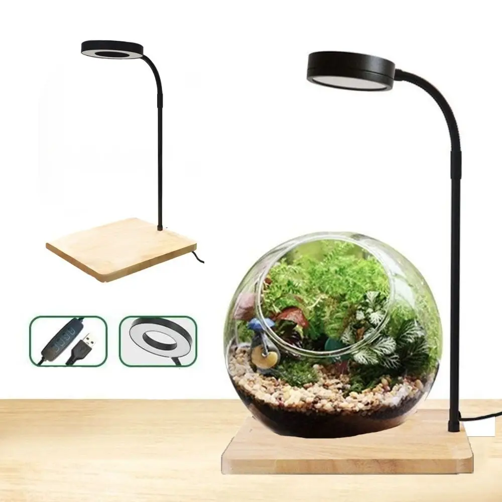 10W Fish Tank LED Lamp Retractable Height Multifunctional Aquarium Landscape Lights Waterproof USB Charging Plant Growth Light