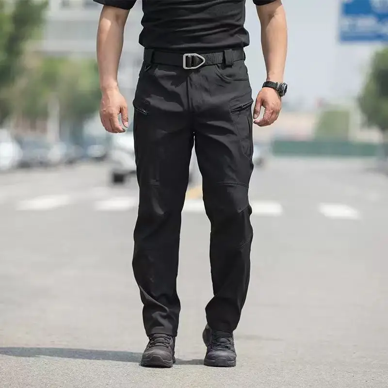 Men's Military Cargo Elastic Camping Hiking Trekking Climbing Outdoor Sports Trousers Spring Autumn Tactical Quick Dry Pants