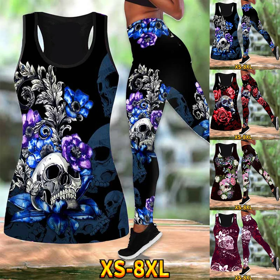 

Tennis sports Yoga pants Women's gym running plastic butt summer quick drying breathable vest colorful print XS-8XL