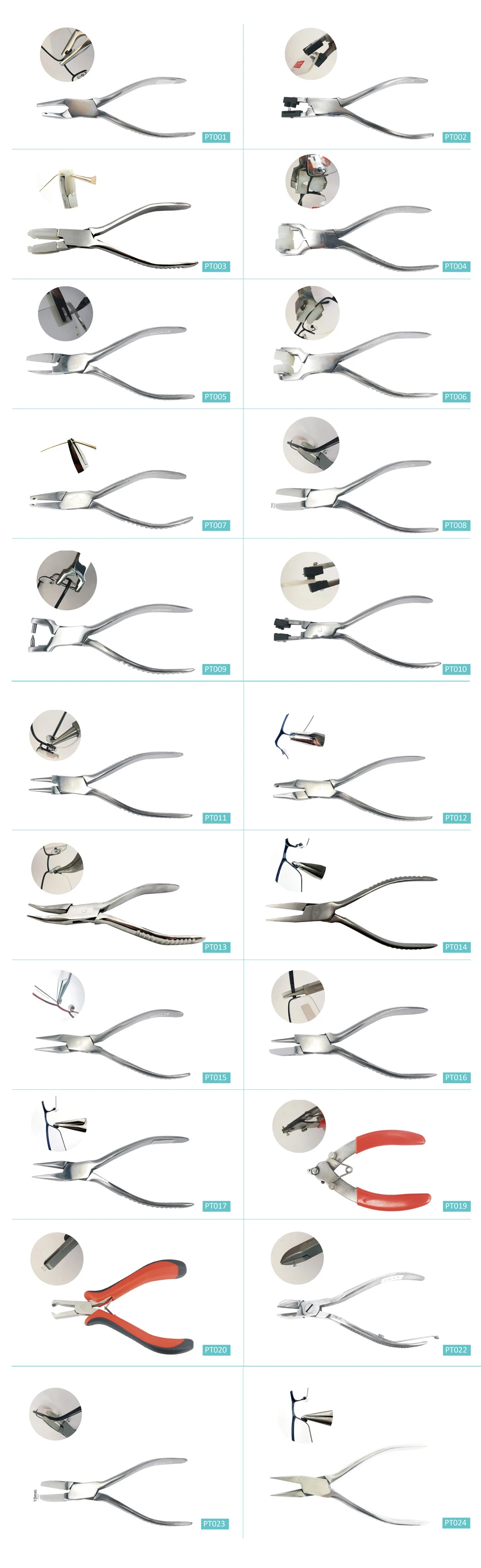 Glasses Plier Set Several Types for Option Spectacle Adjusting Glasses Pliers Tool Nose Pad Arm Temple Bridge Adjustment
