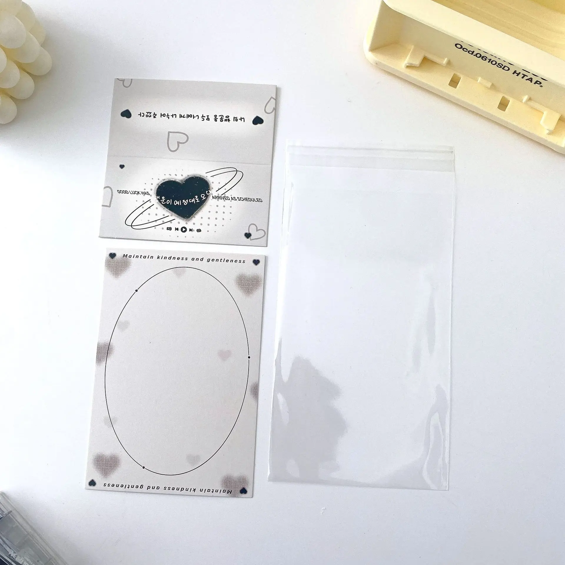 Korean Style Kpop Photo Card Gift Packaging Set - Jewelry & Card Supplies Collection (5-Pack)