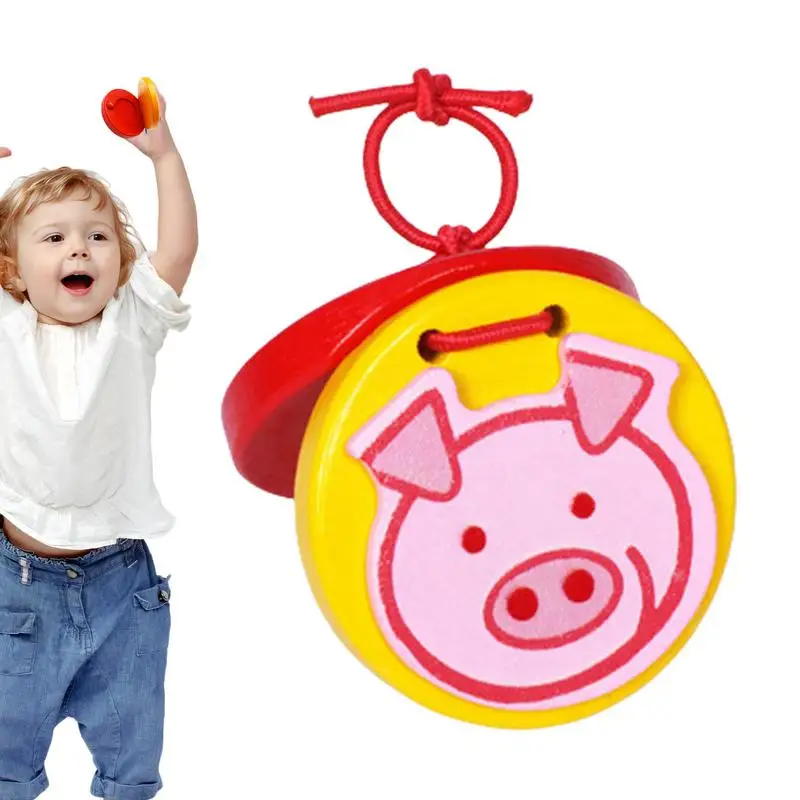 

Cartoon Animal Castanets Cartoon Orff Wooden Kids Castanets Cute Animal Pattern Kids Percussion Instrument For Girls Kids