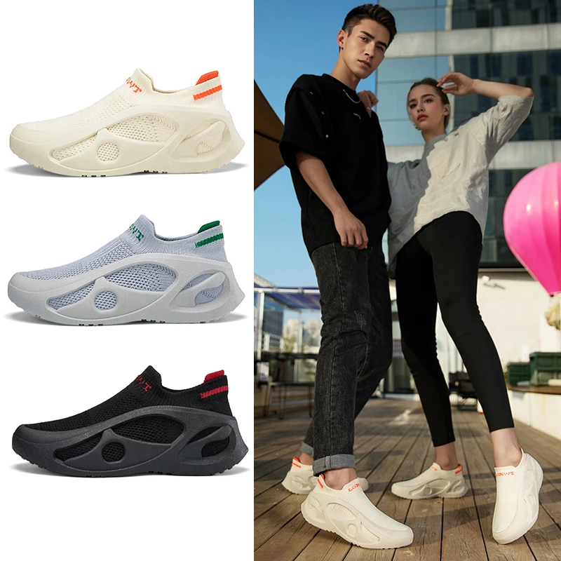 Men's Running Shoes Thin Mesh Breathable Slip-On Sports Sneaker Casual One-Step Socks Design for Comfort Tennis Shoes zapatillas