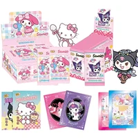 30 Packs Sanrio Kuromi Hello Kitty Cards Collection Cards Melody Trading Card Game My Cartoon Cute Toy Hangyodon Gift Wholesale 1