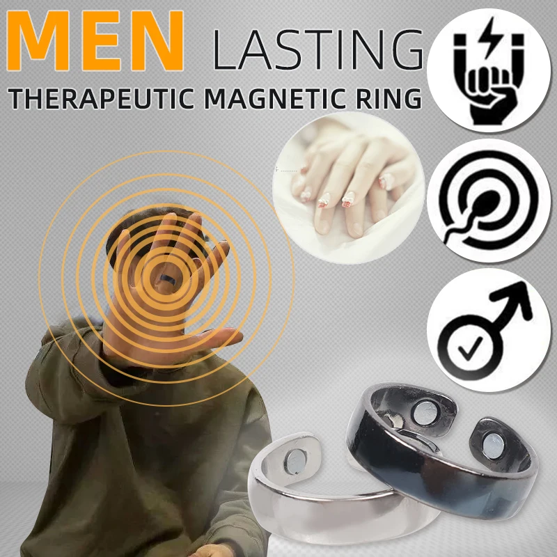 1 PC Resizeable Magnetic Rings for Women Men Weight Loss Care Fitness Opening Finger Ring Power