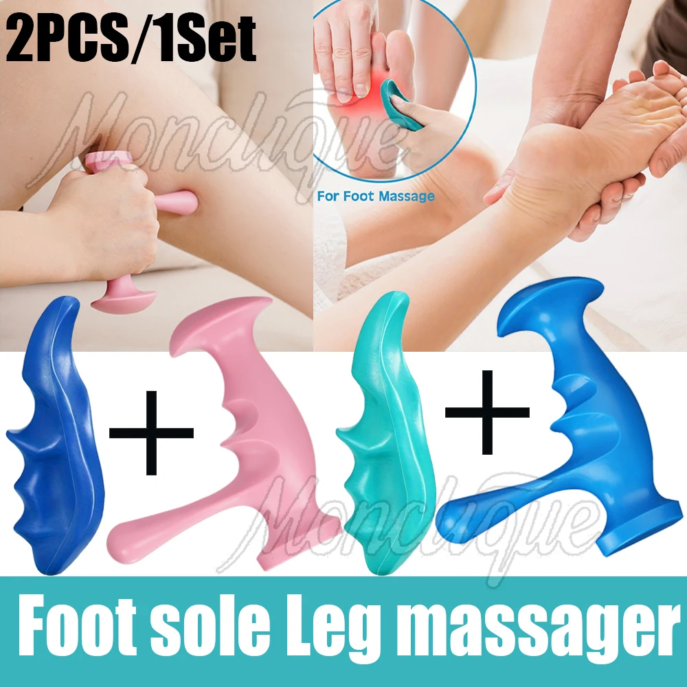 2PCS/Set Foot Finger Pressure Massager Press Trigger Point Massager Full Body Foot Back Manual Tool Deep Relaxed Relieve Fatigue