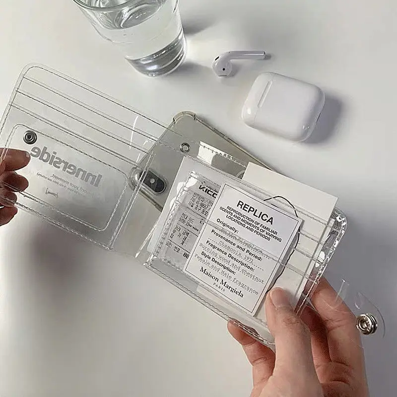 Transparent Wallets Fashion Ins Short Money Bag Cards Holder