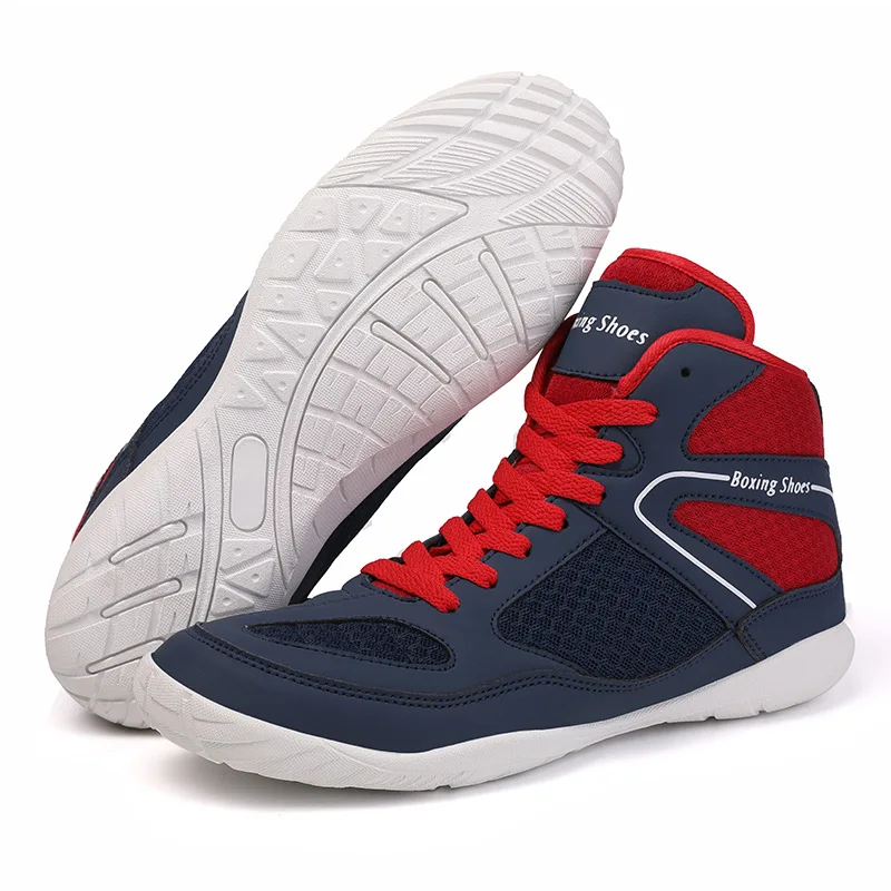 

Men Women Professional Wrestling Shoes Size High Top Comfortable Support Boxing Fighting Boots Kid Gym Sport Sneakers