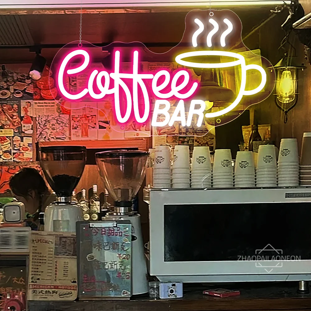 LED Neon Sign Cafe and Pantry Lights, USB, Decoração para Coffee Shop, Sala de chá, Decoração para despensa, Decoração Cafe Bar