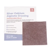 1Pc 4''x4'' Ag Silver Calcium Alginate Wound Dressing Pads Soft Silver Highly Absorbent Dressings Bandage For Wound Care 2