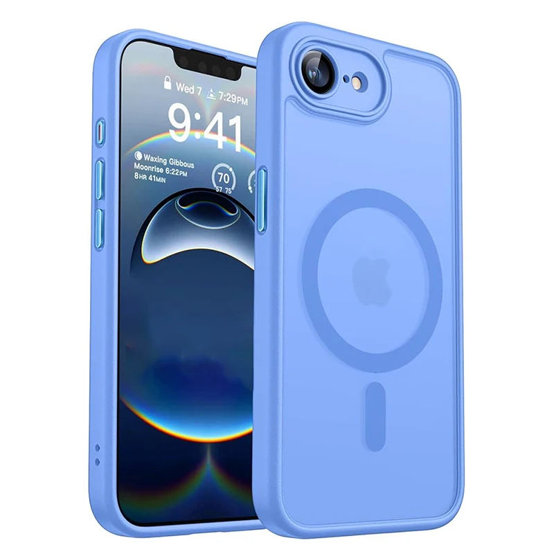 Luxury Semi-Transparent Frosted Magnetic Phone Case - Shockproof Hard Back Cover