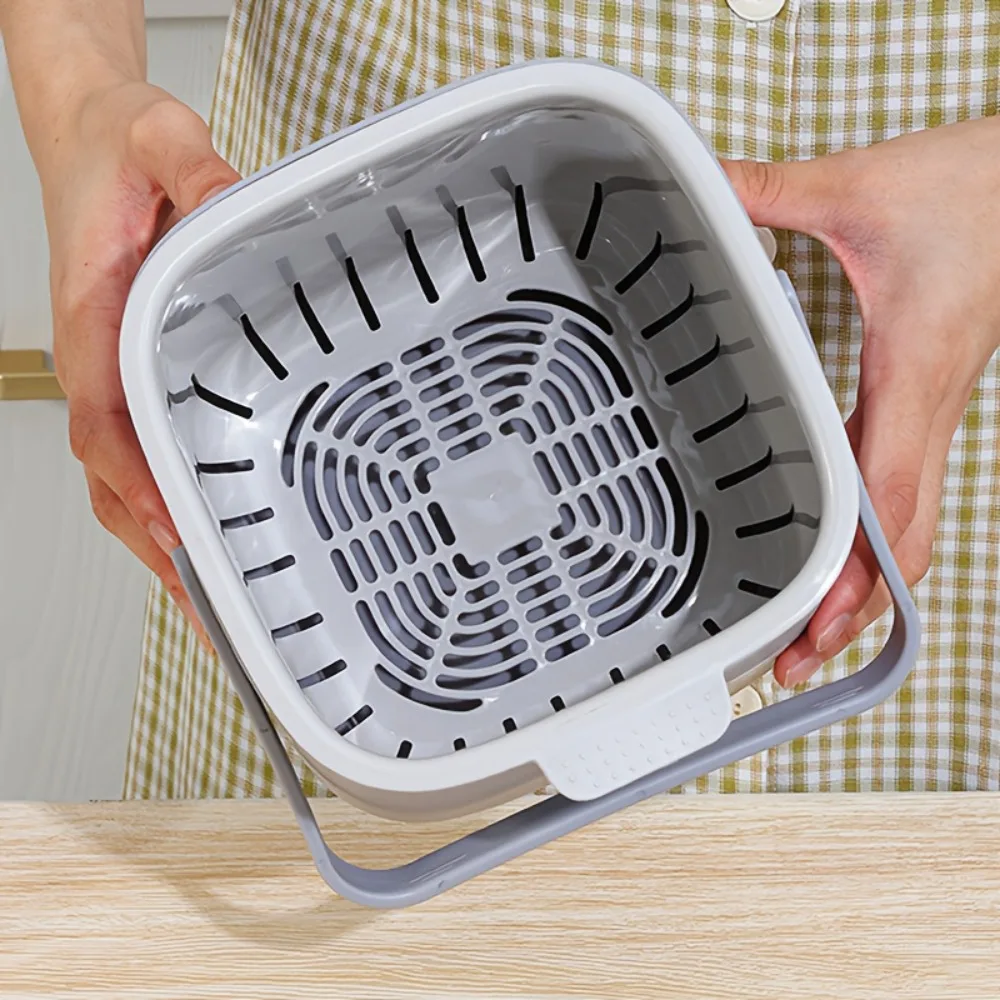 Odor Proof PP Trash Can with Removable Inner Bucket Uses for Food Waste Compost Kitchen Home Car All Season