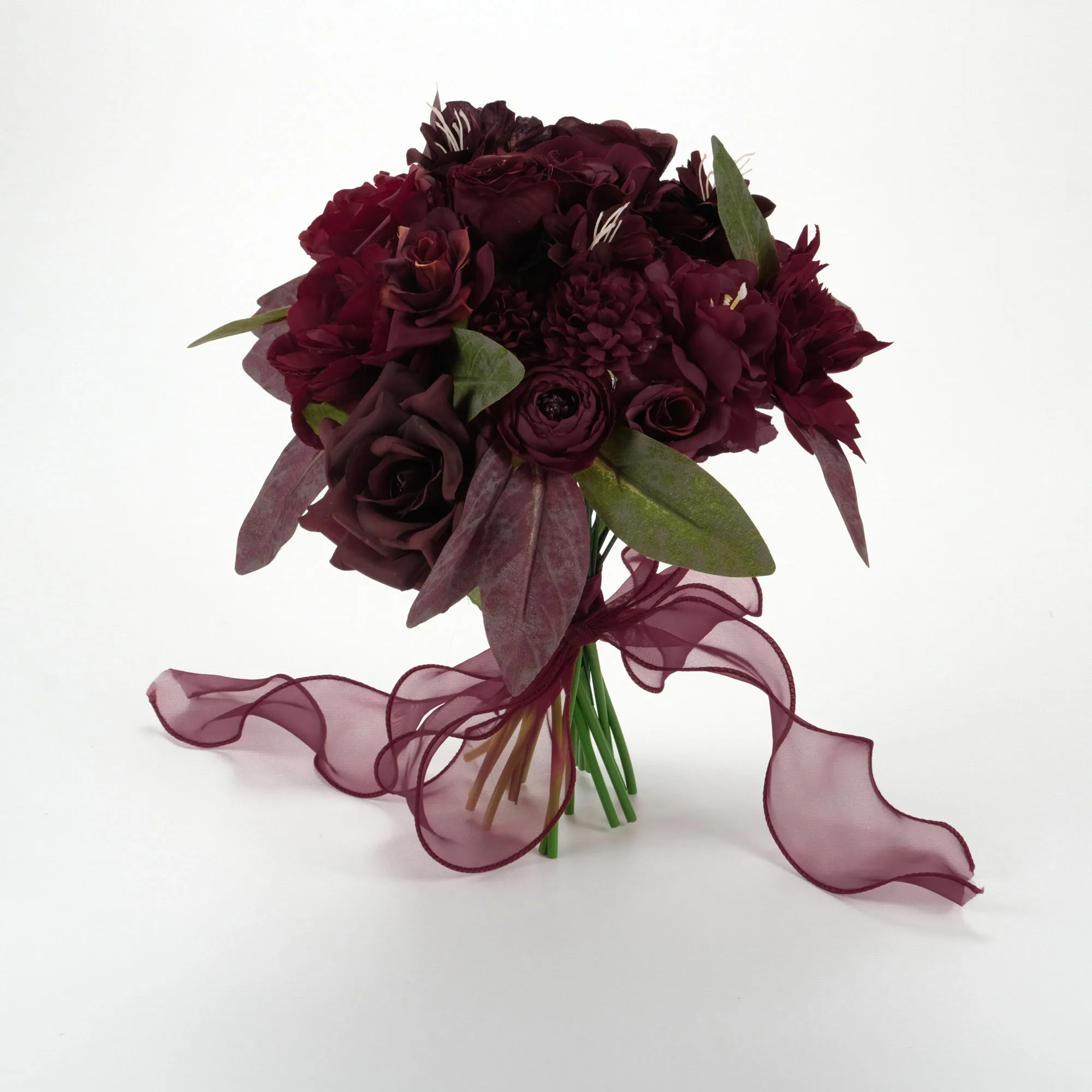 

Искусственная фотография 32P + пластиковая зелень, бордовая Роза, пион, искусственный материал, набор для рукоделия, Цветочная композиция