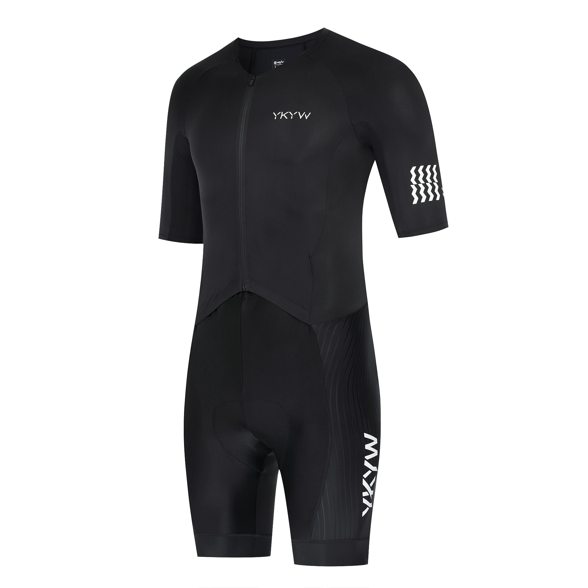 YKYWBIKE Einteiliger Radsport-Skinsuit mit italienischer Interface-Polsterung, aerodynamisches Profi-Elite-Rennrad-Set, Fahrradbekleidung, Shorts – Detail 20