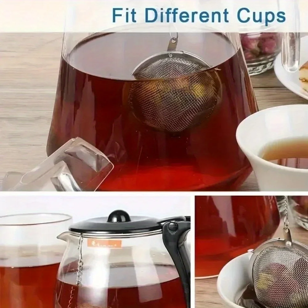 1PC tennis tea maker, braised ingredients, soup seasoning ball, tea leakage, hot pot seasoning filter