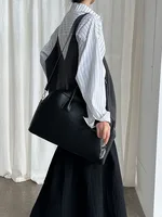 Femmes noir gris bref grande taille décontracté tricot gilet nouveau col en V sans manches pull mode marée printemps automne pull gilets 4