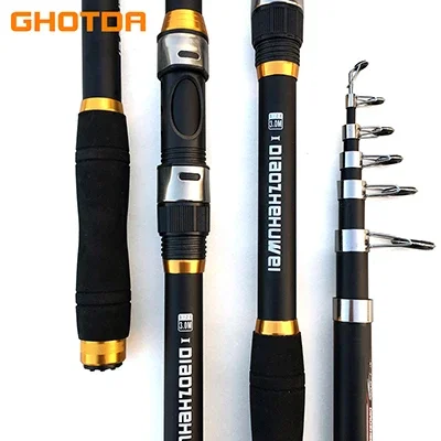 Ghosthorn Fishing Rod and Reel Combo, Graphite Telescoping Fishing Pole  Collapsible Portable Travel Kit - AliExpress