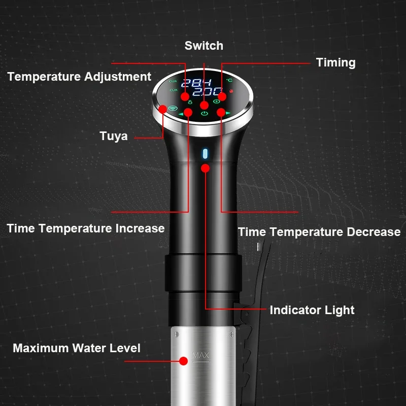 1100W WIFI High Quality Sous Vide Accurate Temperature Setting and Digital Timer Slow Cooker for Home and Restaurant Waterproof