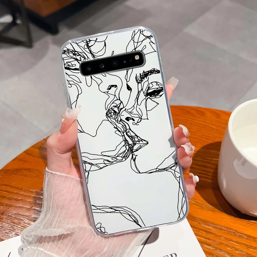 Romantic Rose Pattern Transparent TPU Silicone Anti-Slip Bumper Phone Cover