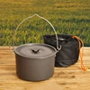 4L Outdoor Hanging Pot, Camping Picnic Large Soup Pot, Portable Cookware, Firewood Cooking Pot 1