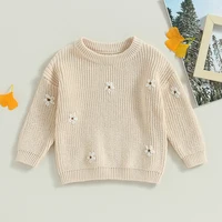 Baby Girl Boy Knit Sweater Tops Pullover Sweatshirt Warm Crewneck Long Sleeve Tops for Infant Toddler 2
