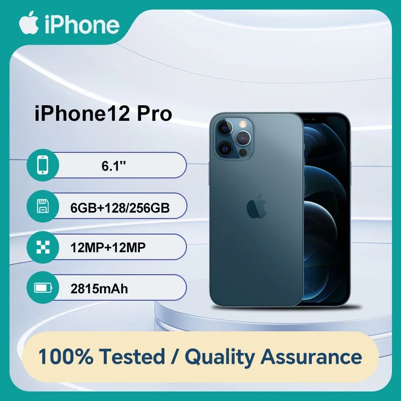 Ontgrendeld Originele Apple iPhone 12 Pro 128/256GB ROM 6GB RAM IOS A14 Bionische Hexa Core 6.1 ''Dual 12MP 5G Gebruikte Mobiele Telefoon
