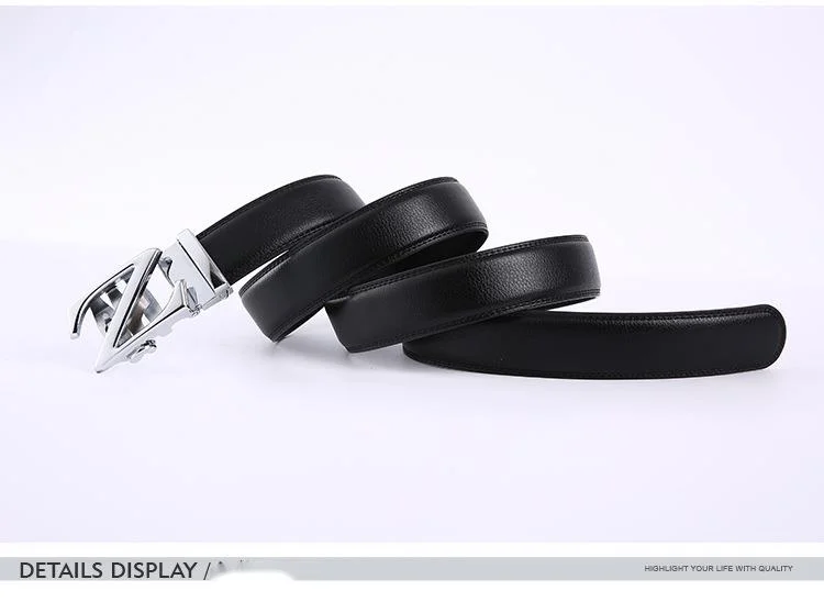 Automatic Buckle Belt For Men Elegant Business Leather Belt_voghion.com