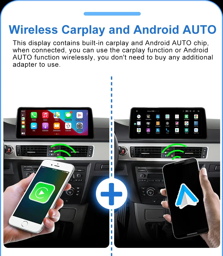 Drahtlose CarPlay Android Auto Auto Radio Display Bildschirm Für BMW 3er E90 E91 E92 E93 M3 2005-2012 Stereo multimedia-player BT – Detail 7