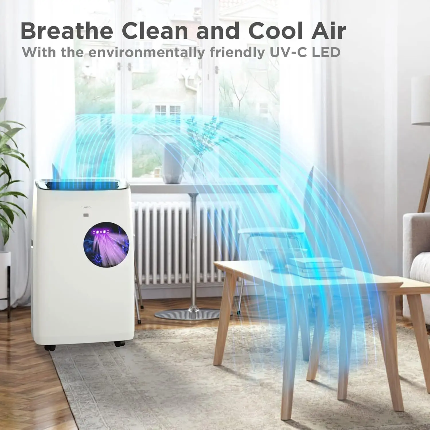 Greenland 14,000 BTU Portable Air Conditioner and Heater, Dehumidifier and Fan, 4-in-1 Floor AC Unit for Rooms up to 600