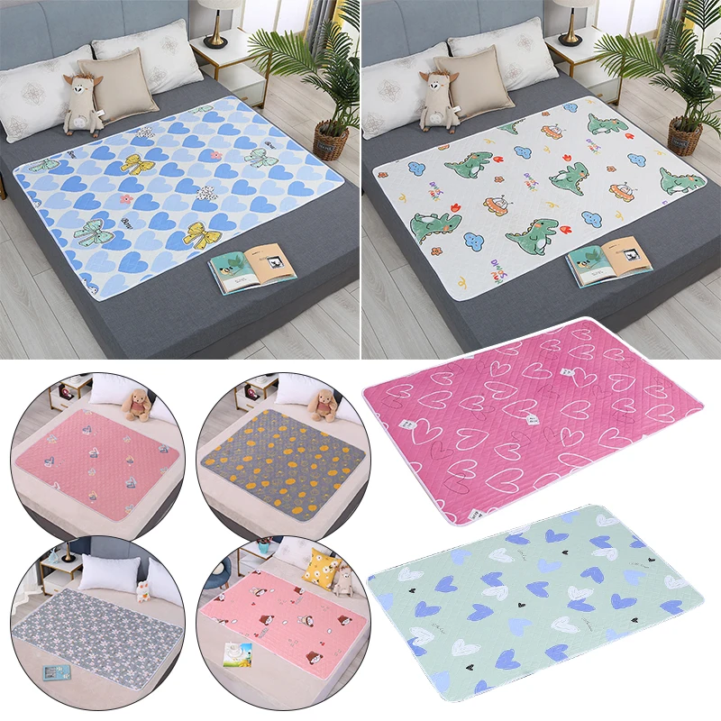 Waterproof Washable Mattress Urine Mat Cartoon Baby Toddlers Bed Protector Diaper Nappy Adult Elder Incontinence Bed Pad Sheet 1
