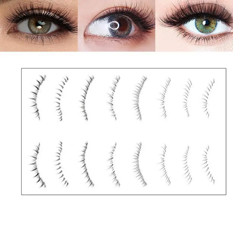 

Lower Eyelashes Natural Simulation Cross Air Fairy Single Cluster Self-Adhesive Waterproof Novice Crescent False Eyelashes