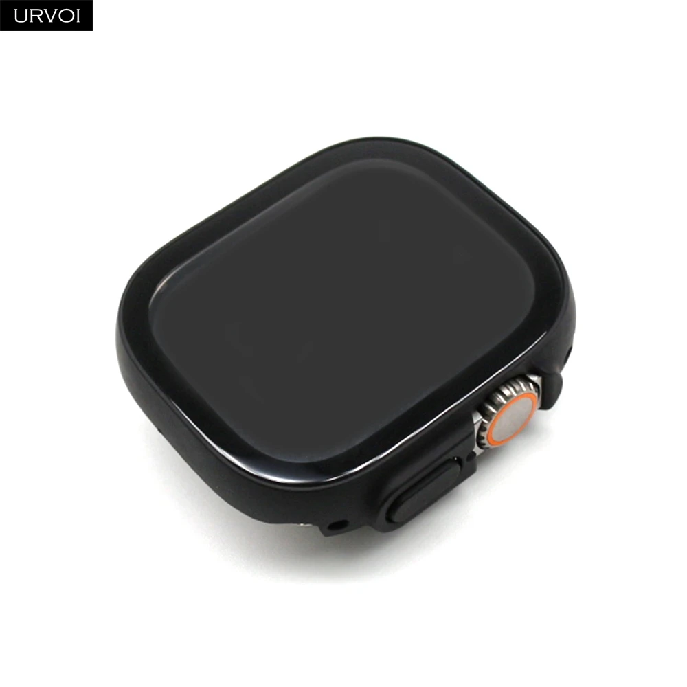 Watch Accessories, Apple Watch Screen Protector Case, PC+Tempered Glass Cover for Apple Watch ultra 1 2
