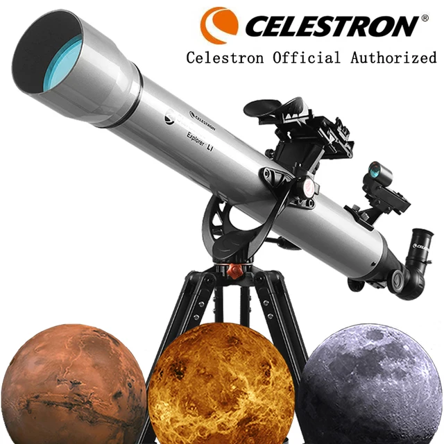 Celestron-telescopio astronómico profesional StarSense Explorer LT80AZ, Refractor habilitado para aplicación de teléfono inteligente, 80mm, F/11, capa XLT 1