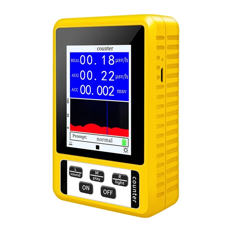 Nuclear Radiation Detector With LCD Display Screen Dosimeter Detectors Beta Gamma X-Ray Tester Portable