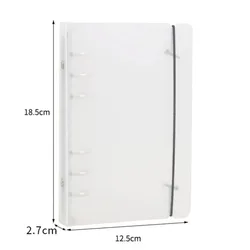 Translucent Frosted File Binder with Straps - Loose - Leaf Notebook Cover (A6)
