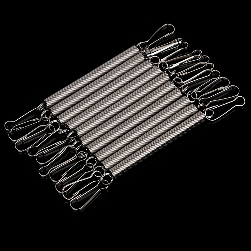 20pcs Pet Bird Cage Replacement Springs 2 Clips Stainless Steel Spring Fastening Water Drinking Bottle For Rabbit Hamster Animal Cage Spring Hook Poultry Drinking Accessories Animal Cage Clamp