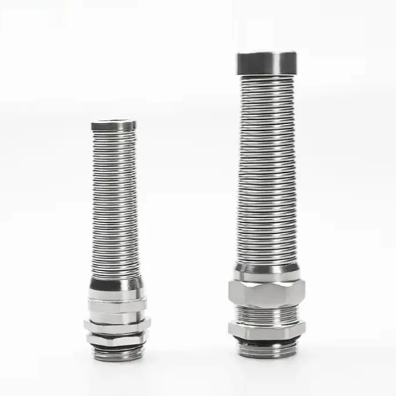 M20 M22 M24 M25 PG16 PG13.5 Metal Flex Protect Cable Gland with Spiral Spring Protector