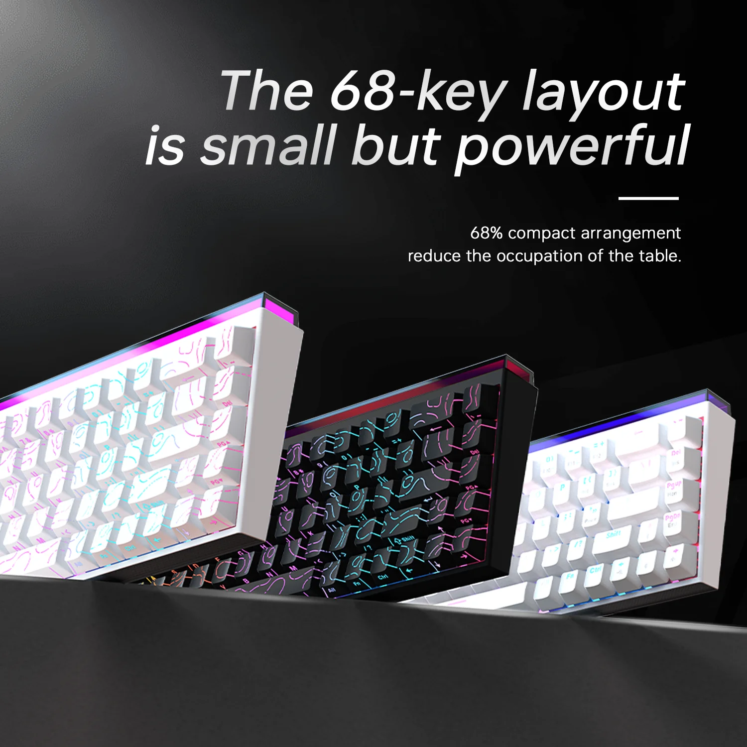 AJAZZ NK68-68% configuration-wired mechanical keyboard only, with