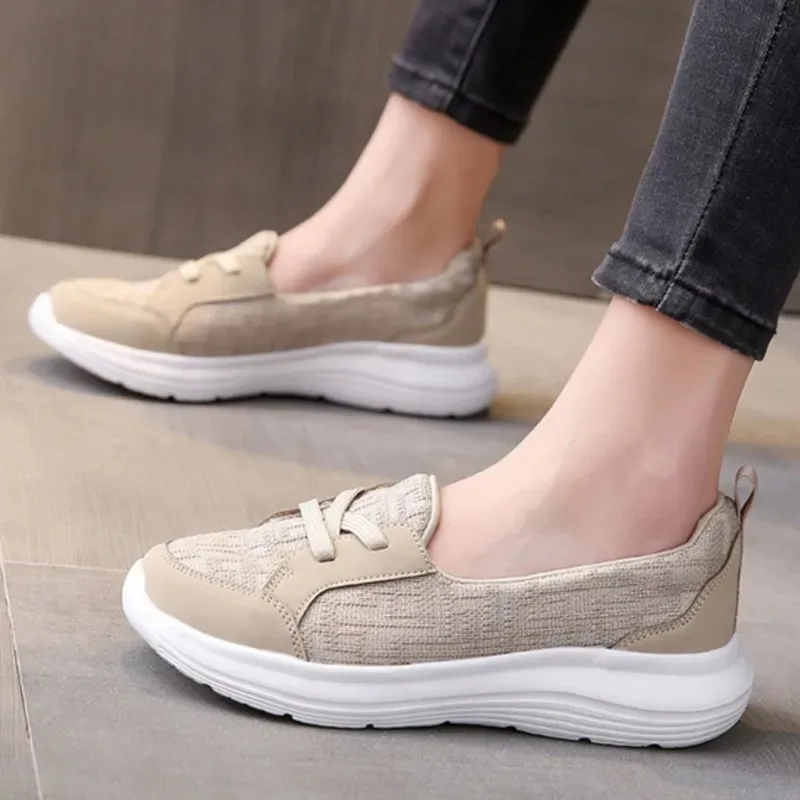 Women Daily Leisure New Loafers Flats Cushioning Durable Soft Outsole Breathable Sneakers Ladies Simple Anti-Slip Flat Shoes