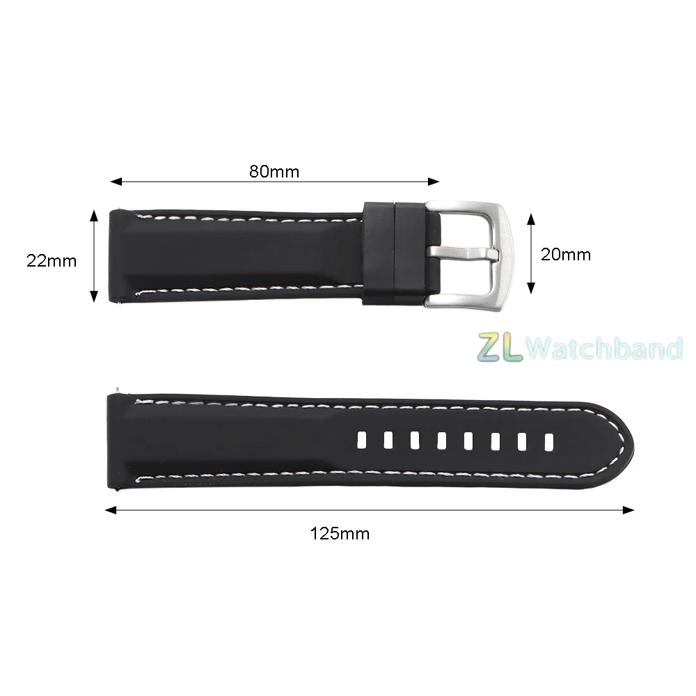 Universal Waterproof Silicone Sports Watch Band - Quick Release Wristband