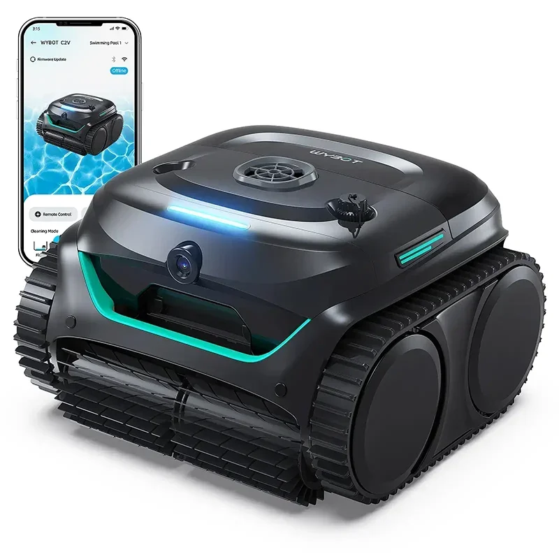 Robot Swimming Pool Cleaner Wireless WYBOT C2V / OS900V APP Self-Learning Visual 80° Dual-layer Filtration 180 mins Runtime 200㎡ 1 Robot Swimming Pool Cleaner Wireless WYBOT C2V / OS900V APP Self-Learning Visual 80° Dual-layer Filtration 180 mins Runtime 200㎡ 1