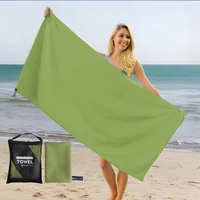 Beach Towel Oversized,Thick Sand Free Microfiber Quick Dry Towel 31.5”x71”, Super Absorbent Soft Swim BeachTowels for Men, Women 1